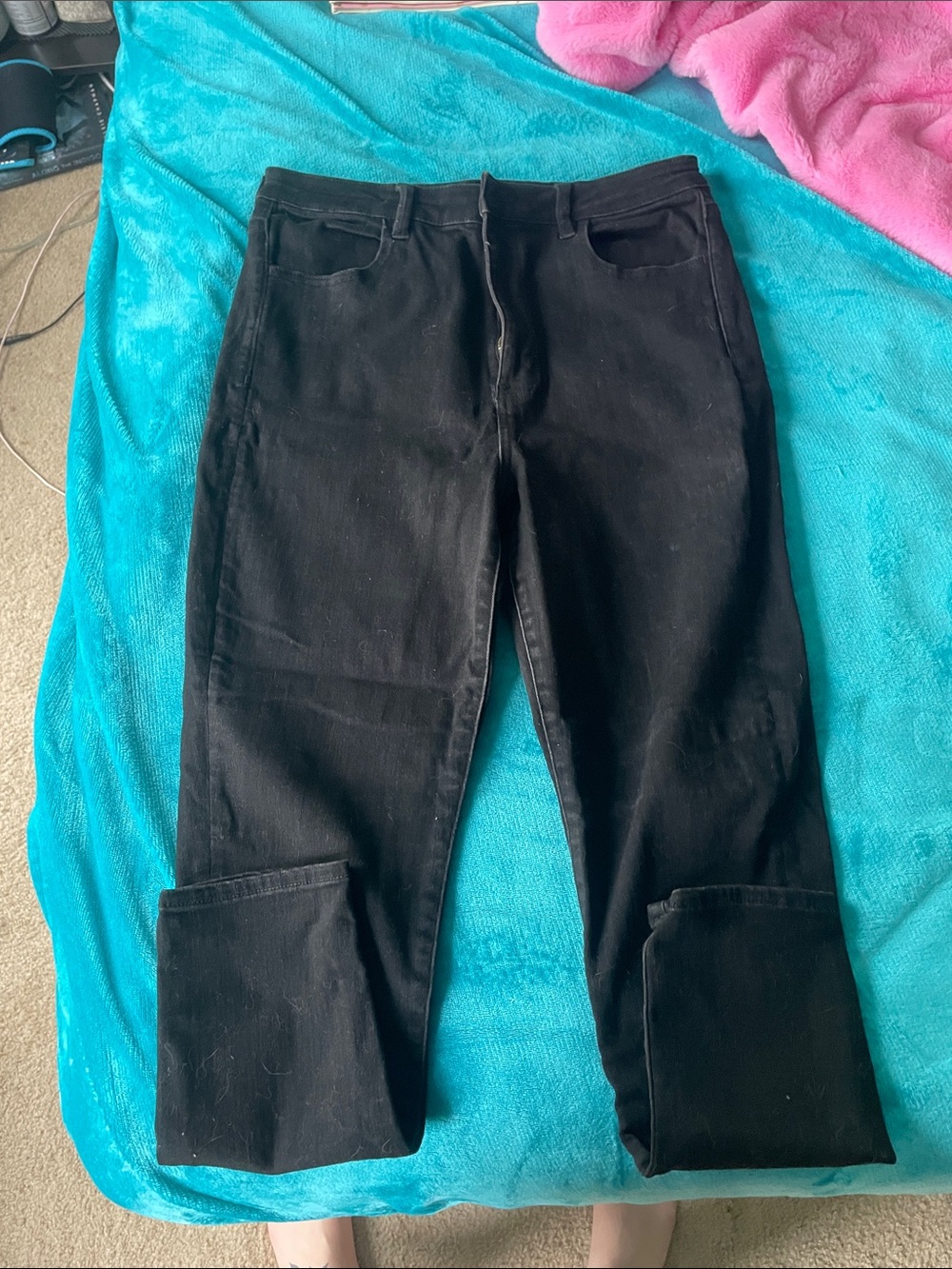 American Eagle Outfitters Black Straight-Leg Women's Jeans